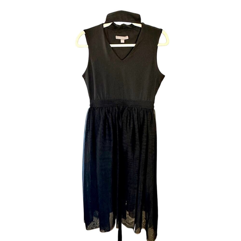 Hope & Harlow black midi dress size 4 NWT